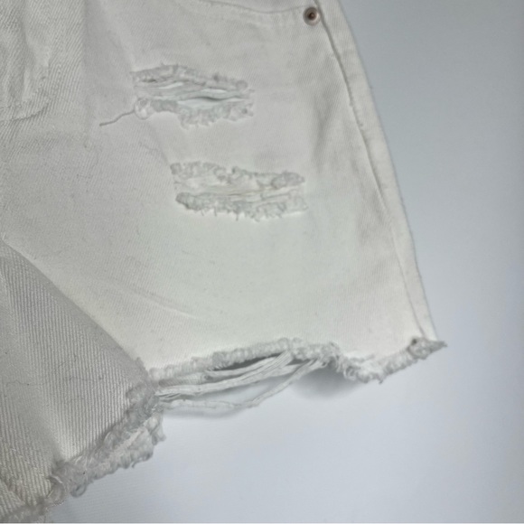 NWT BP White High Waist Distressed Mom Shorts Size 26 - Picture 9 of 10